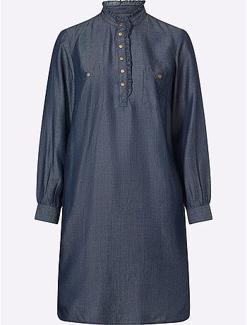 Robe Chemisier Qualité Denim - Taille Standard - Helline