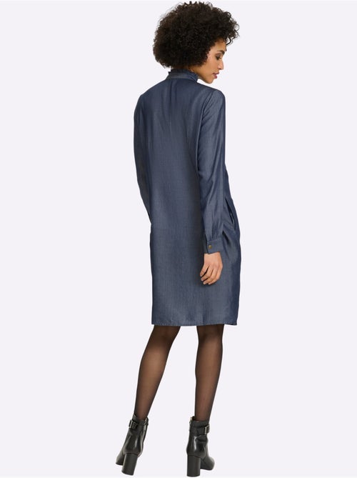 Robe Chemisier Qualité Denim - Taille Standard - Helline - Kiabi Robe Chemisier Qualité Denim - Taille Standard - Helline - Kiabi