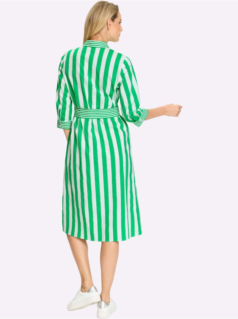 Robe-chemisier Qualité Tissée - Taille Standard - helline Vert - Kiabi