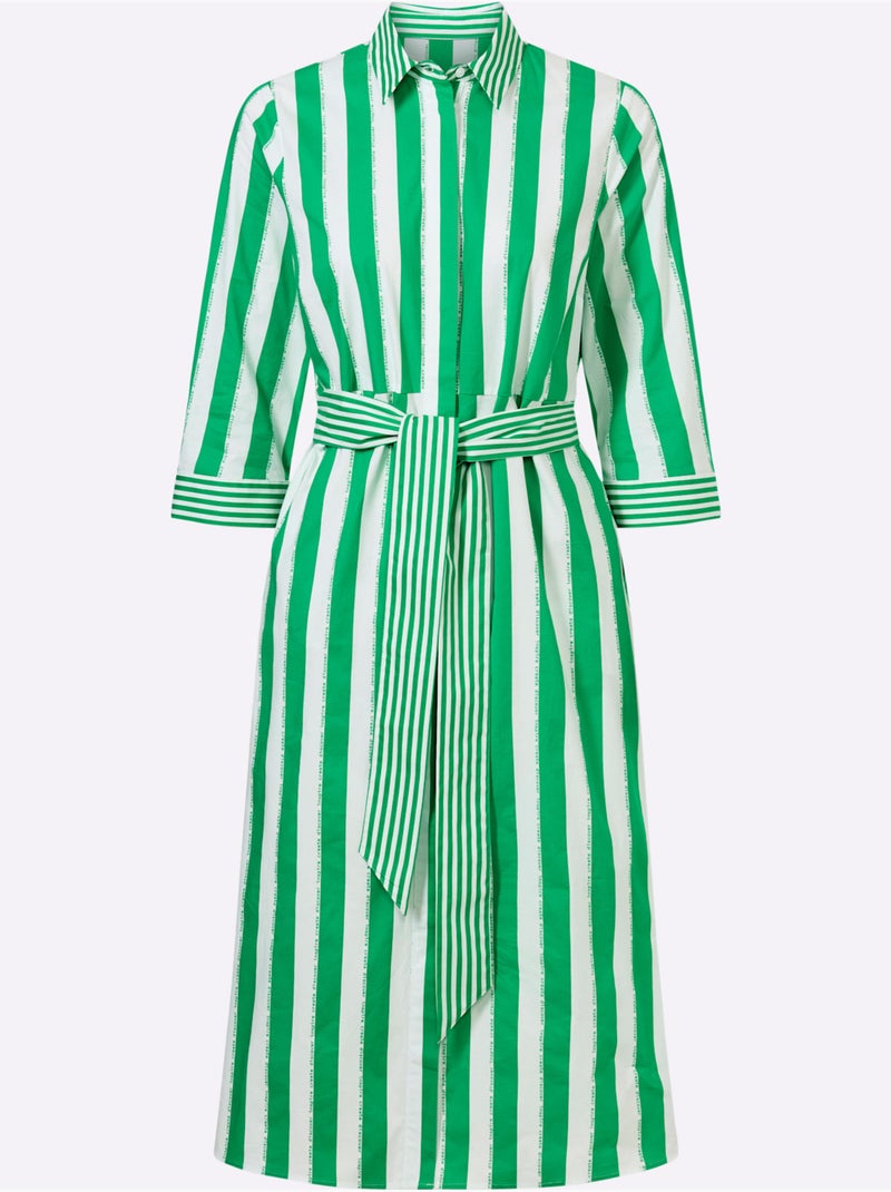 Robe-chemisier Qualité Tissée - Taille Standard - helline Vert - Kiabi