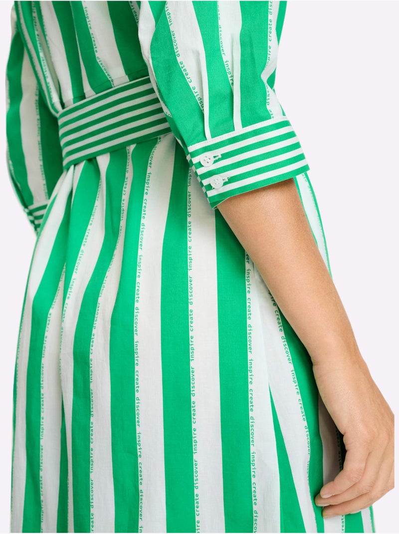 Robe-chemisier Qualité Tissée - Taille Standard - helline Vert - Kiabi