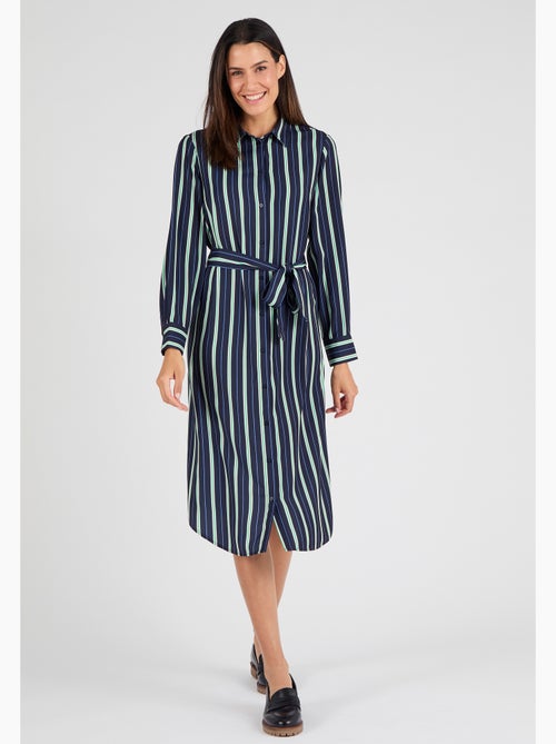 Robe-chemisier rayée - Damart - Kiabi