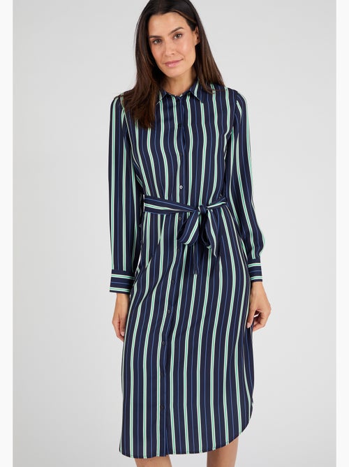 Robe-chemisier rayée - Damart - Kiabi