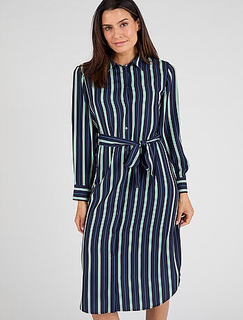 Robe-chemisier rayée - Damart
