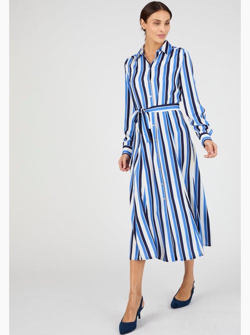 Robe-chemisier rayée - Damart - Kiabi