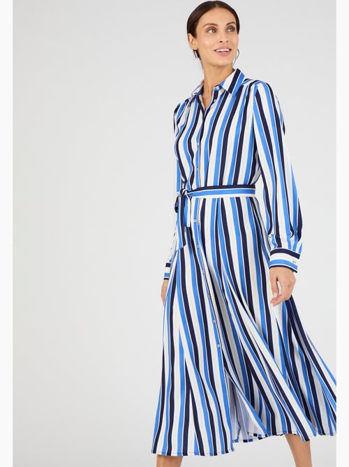 Robe-chemisier rayée - Damart - Kiabi