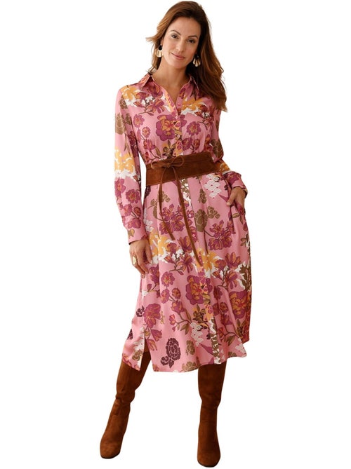 Robe chemisier toute boutonnée - DAXON - Kiabi