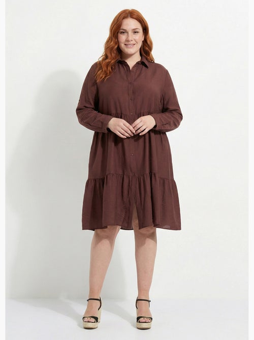 Robe chemisier volantée, inspiration folk - AFIBEL - Kiabi Robe chemisier volantée, inspiration folk - AFIBEL - Kiabi
