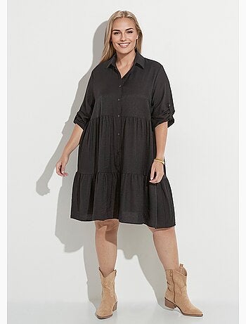 Robe chemisier volantée, inspiration folk - AFIBEL