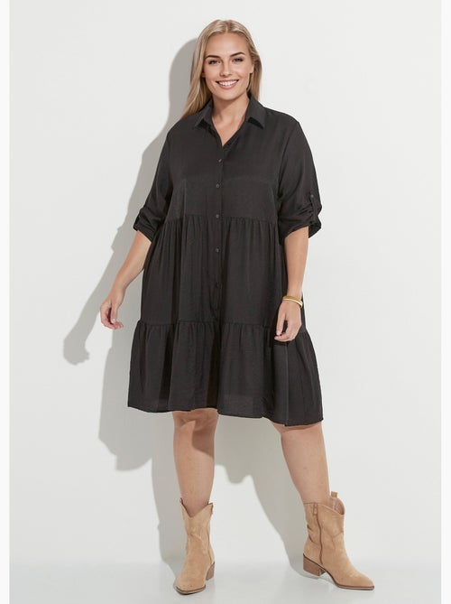 Robe chemisier volantée, inspiration folk - AFIBEL - Kiabi