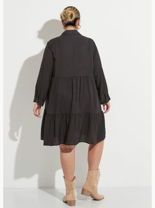 Robe chemisier volantée, inspiration folk - AFIBEL - Kiabi