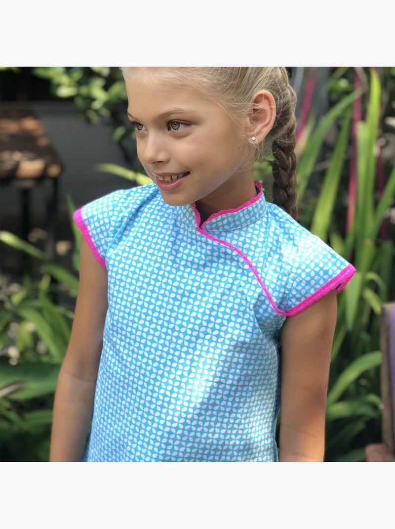 Robe Chinoise       ANNAM - La Faute à Voltaire Bleu turquoise - Kiabi