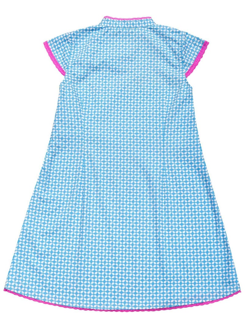 Robe  Chinoise   avec Col Mao  ANNAM - La Faute à Voltaire Bleu turquoise - Kiabi