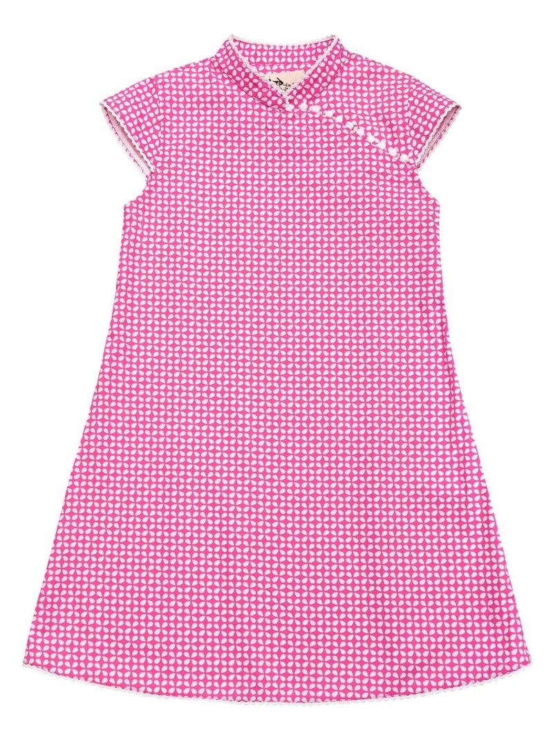 Robe Chinoise   Coton    ANNAM - La Faute à Voltaire Rose fushia - Kiabi