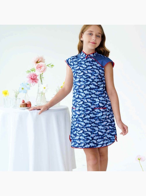 Robe Chinoise   et  – Imprimé Poissons Koi  ANNAM - La Faute à Voltaire - Kiabi