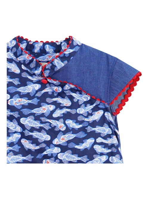 Robe Chinoise   et  – Imprimé Poissons Koi  ANNAM - La Faute à Voltaire - Kiabi
