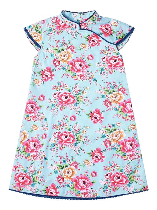 Robe Chinoise Fleurie     Col Mao  ANNAM - La Faute à Voltaire - Kiabi