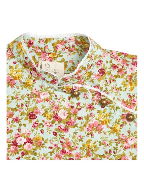 Robe Chinoise Fleurie    col Mao  ANNAM - La Faute à Voltaire - Kiabi