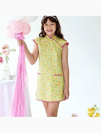 Robe Chinoise Liberty à Col Mao ANNAM - La Faute à Voltaire