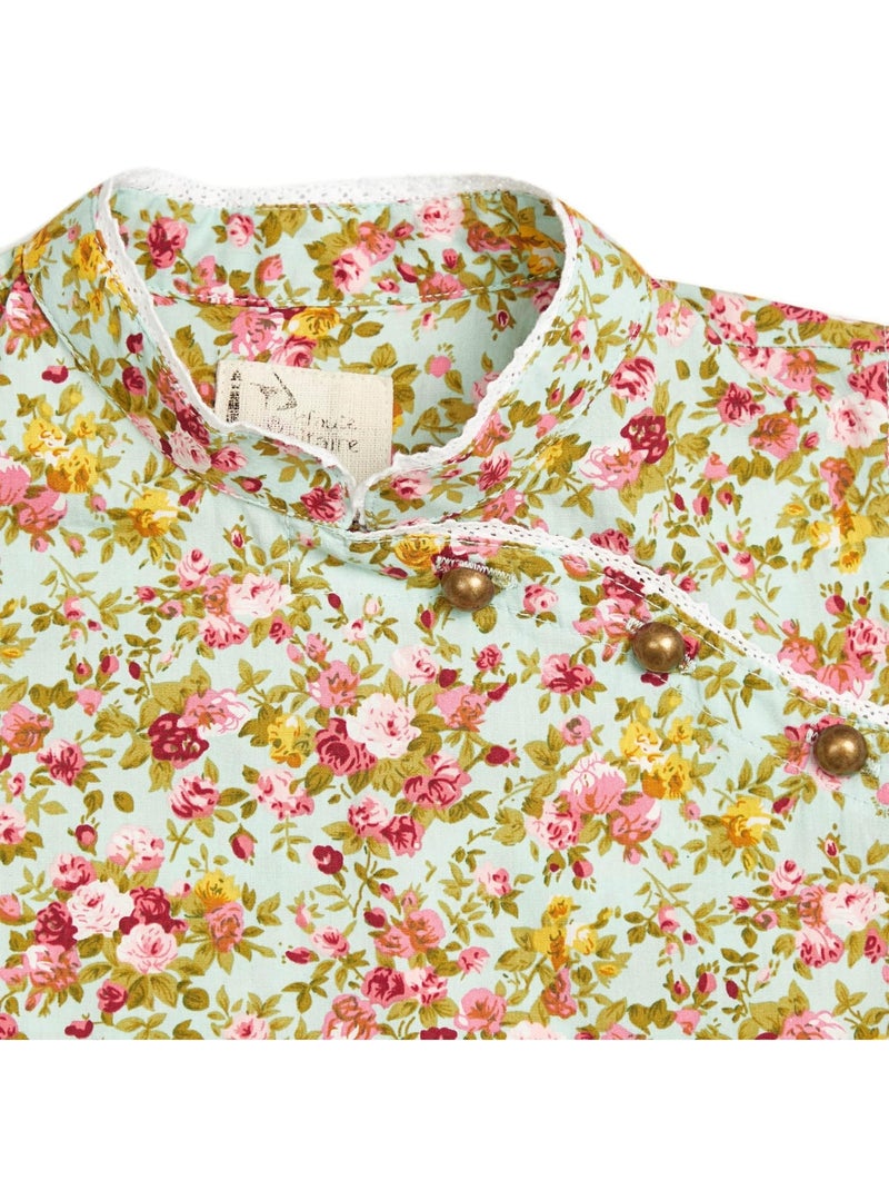 Robe Chinoise  Liberty    ANNAM - La Faute à Voltaire Vert d'eau - Kiabi