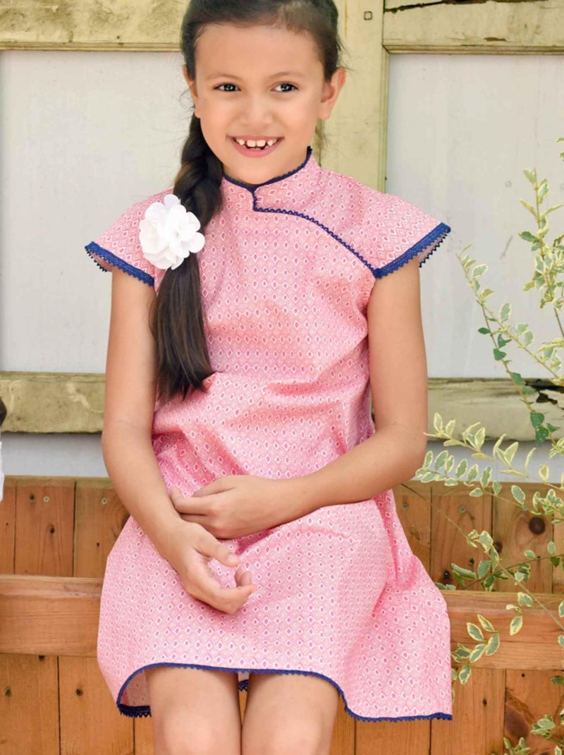 Robe Chinoise Rose Fille  Col Mao  ANNAM - 'LA FAUTE A VOLTAIRE' Rose fushia - Kiabi