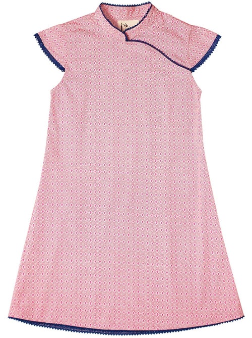 Robe Chinoise Rose Fille  Col Mao  ANNAM - 'LA FAUTE A VOLTAIRE' - Kiabi