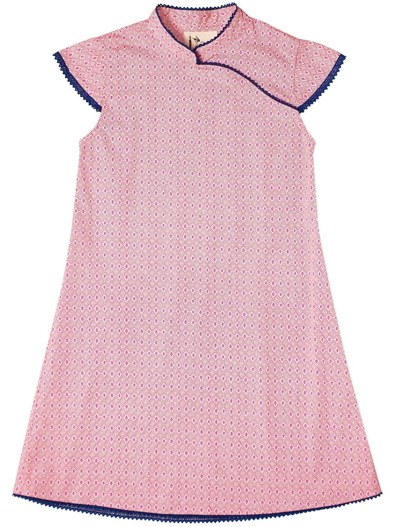 Robe Chinoise Rose Fille  Col Mao  ANNAM - 'LA FAUTE A VOLTAIRE' Rose fushia - Kiabi