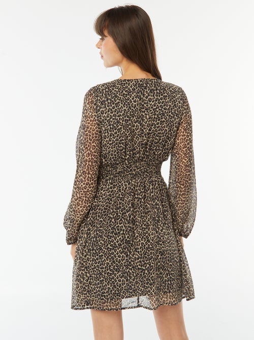 Robe cintrée en maille crêpe - Kiabi