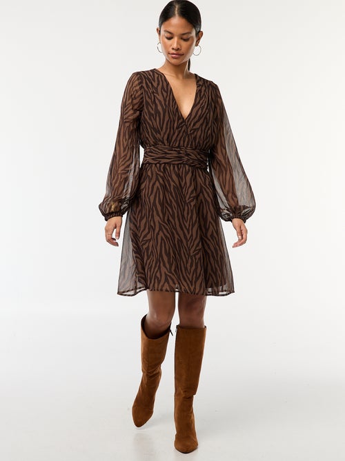 Robe cintrée en maille crêpe - Kiabi