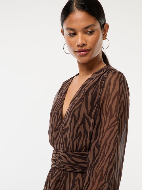 Robe cintrée en maille crêpe - Kiabi