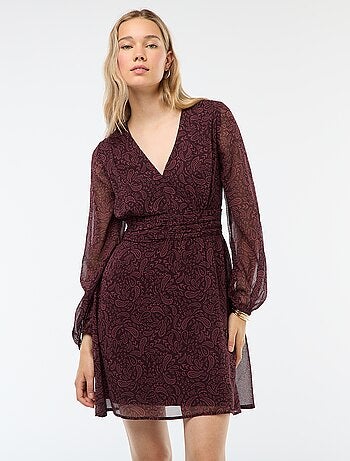 Robe cintrée en maille crêpe