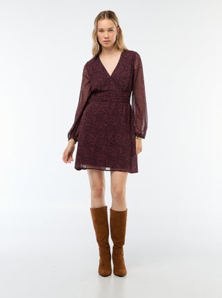Robe cintrée en maille crêpe