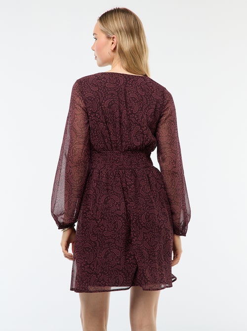 Robe cintrée en maille crêpe - Kiabi