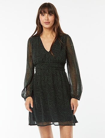 Robe cintrée en maille crêpe
