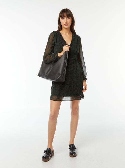 Robe cintrée en maille crêpe - Kiabi