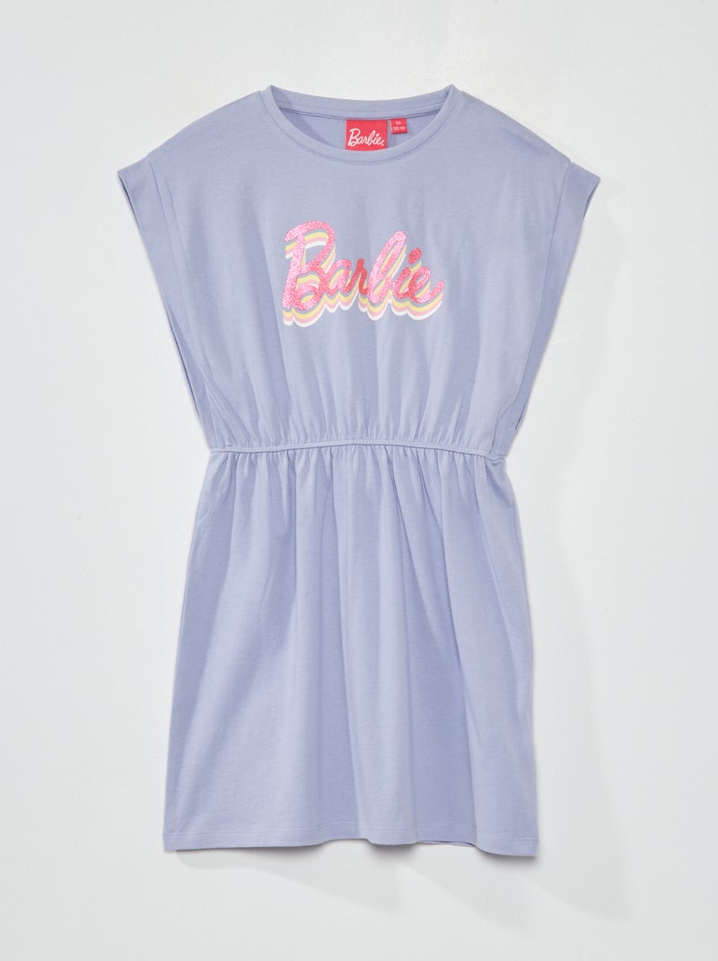 Robe cintrée imprimé 'Barbie' Violet - Kiabi