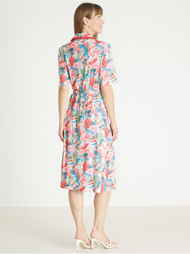 Robe classique boutonnée - DAXON Rose/Multicolore - Kiabi