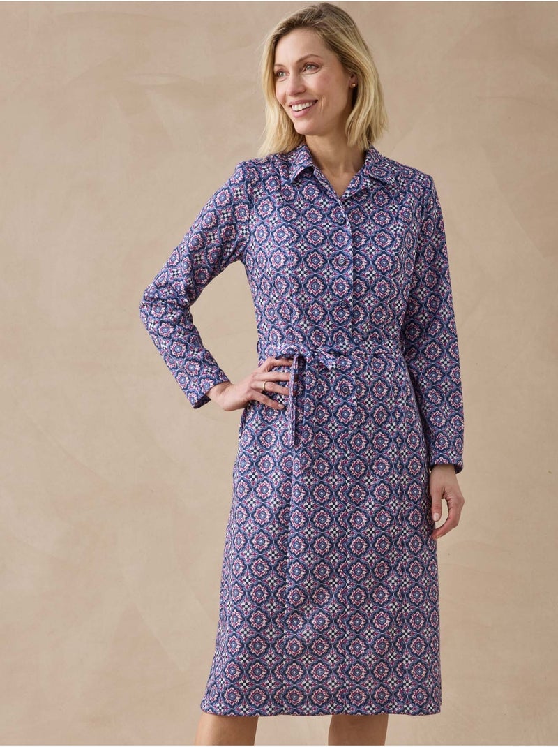 Robe classique col tailleur - daxon Bleu Rose - Kiabi