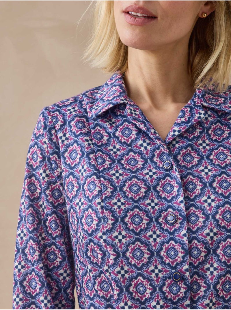 Robe classique col tailleur - daxon Bleu Rose - Kiabi