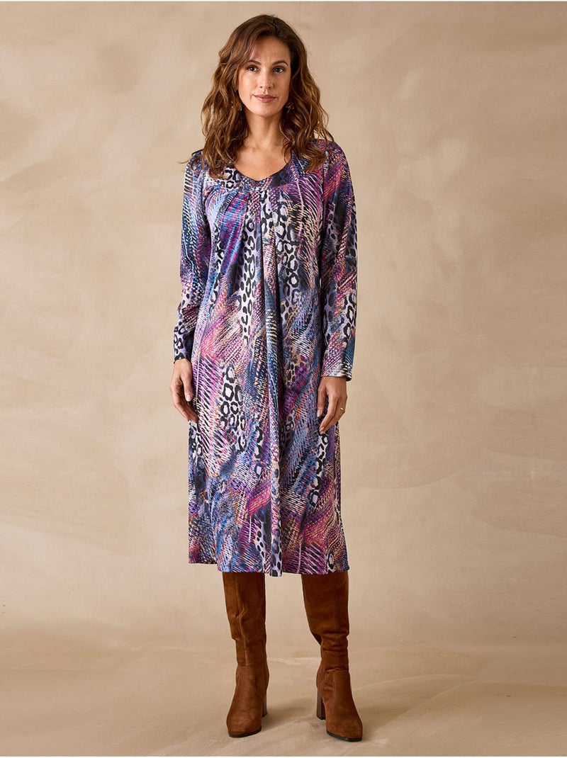 Robe classique en maille confortable - DAXON Mauve lilas - Kiabi