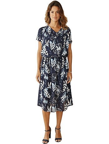 Robe col bénitier en maille - DAXON