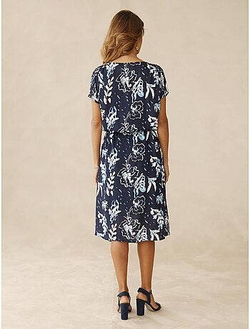 Robe col bénitier en maille - DAXON