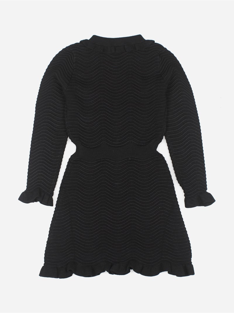 Robe col chemise - Kids Star Noir - Kiabi