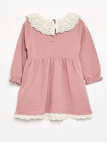 Robe col claudine + collants