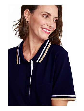 Robe col polo maille piquée - Afibel