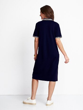 Robe col polo maille piquée