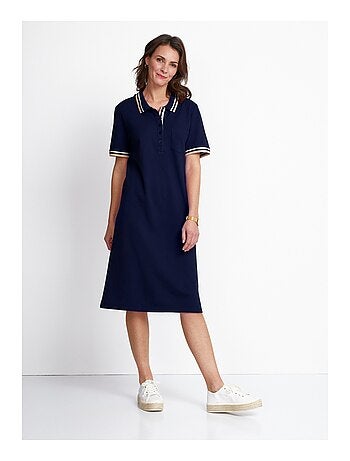 Robe col polo maille piquée