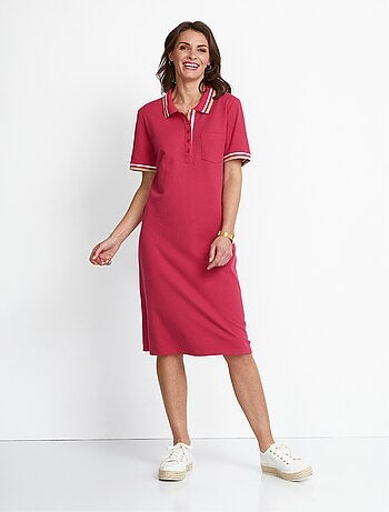Robe col polo maille piquée