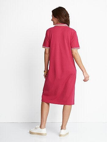 Robe col polo maille piquée