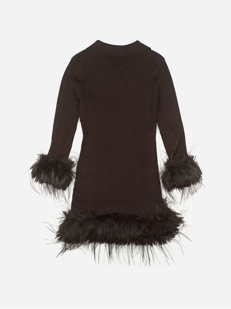 Robe col polo Marron foncé - Kiabi